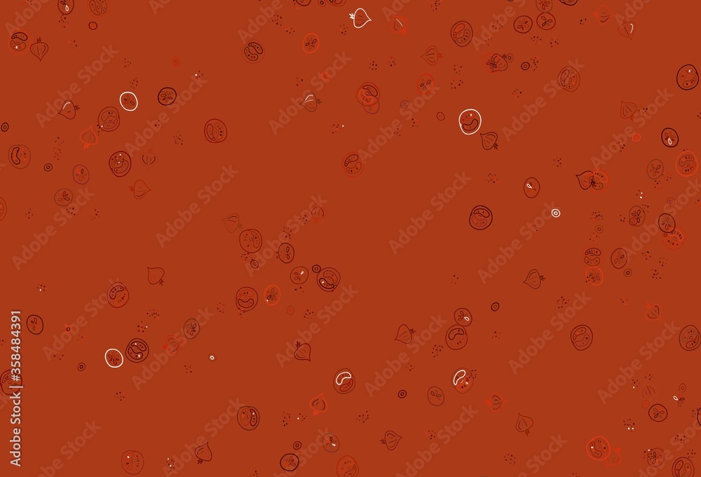 Light Red vector template with organic meal. Light Red vector template with organic meal.