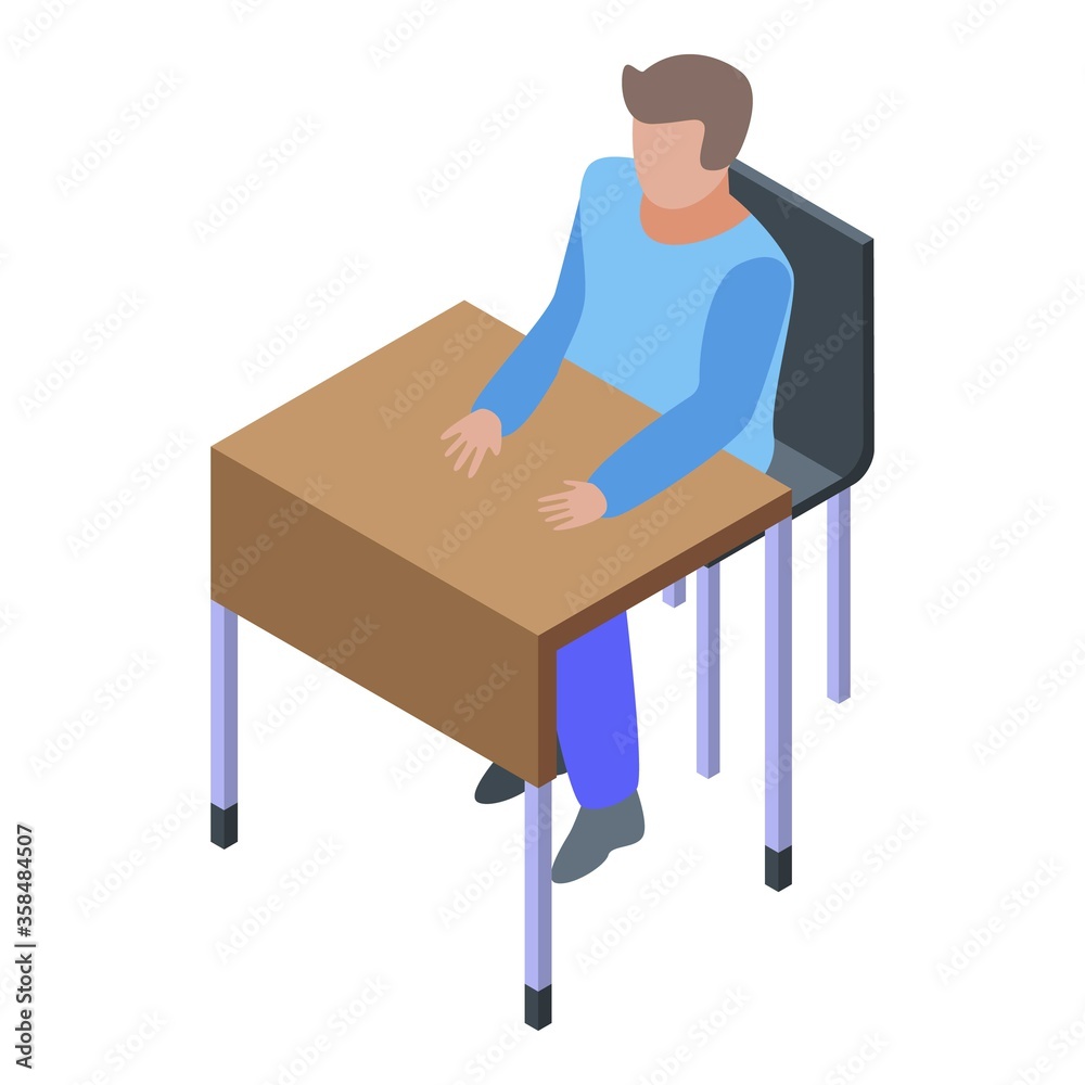 Fototapeta premium Foreign language classroom icon. Isometric of foreign language classroom vector icon for web design isolated on white background