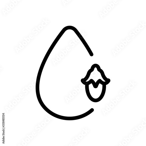 jojoba liquid drop icon vector. jojoba liquid drop sign. isolated contour symbol illustration