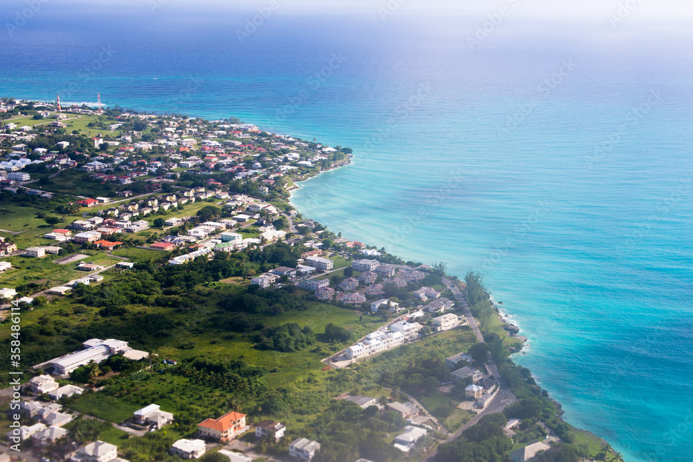It's Aerial view of Barbados