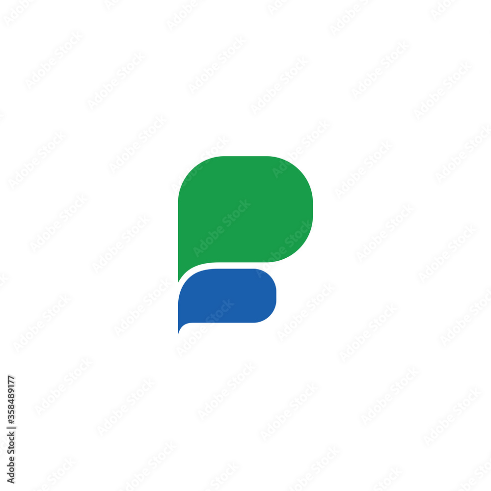 initial letter B and chat design template initial letter B and chat design template