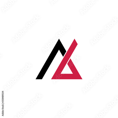 initial letter a and b, ab, ba logo, monogram line art style design template