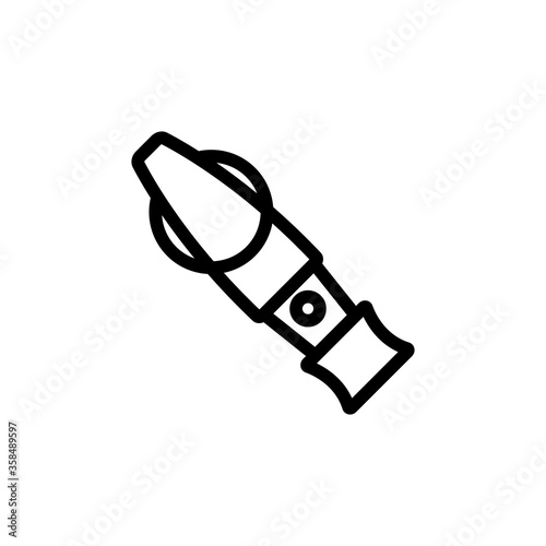 dog training whistle icon vector. dog training whistle sign. isolated contour symbol illustration