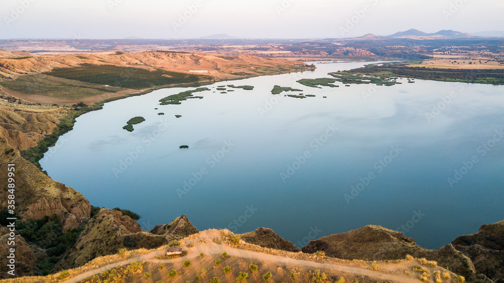 Fototapeta premium Barrancas de Burujon aerial view