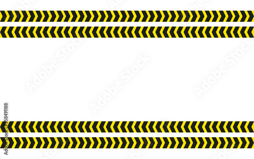 Danger background on yellow and black tape. Seamles vector illustration © M-KOS