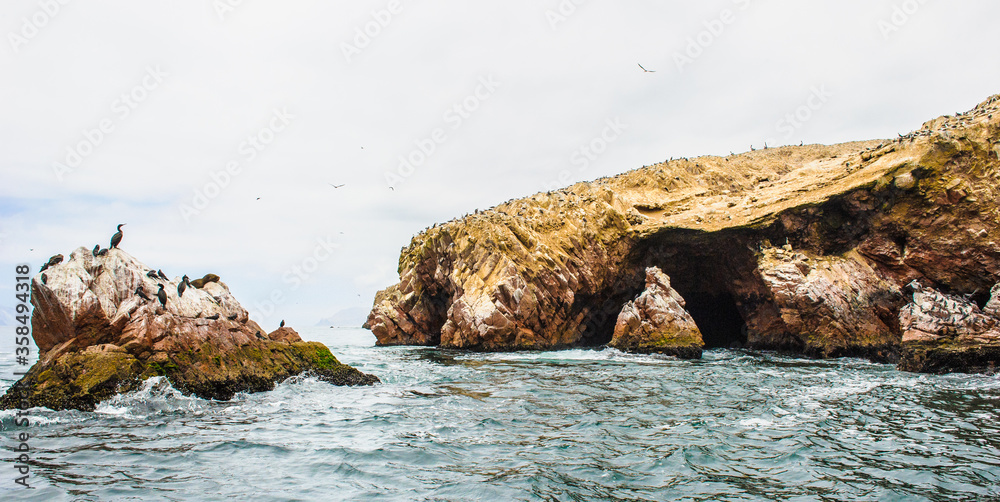 It's Rock formations of the Ballestas Islands, the Paracas Distr It's Rock formations of the Ballestas Islands, the Paracas Distr
