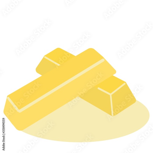 Image of a gold bar. Vector image, eps 10