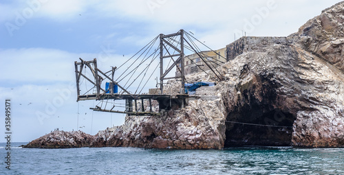 It's Wooden construction on the rocks of the Ballestas Islands © Anton Ivanov Photo