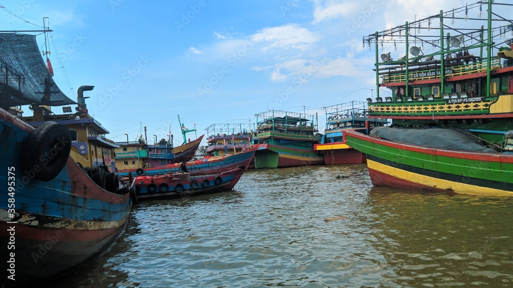 fishing boats in the harbor