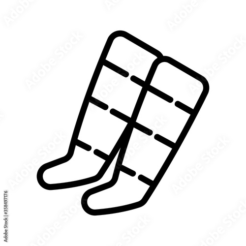 anti cellulite socks icon vector. anti cellulite socks sign. isolated contour symbol illustration