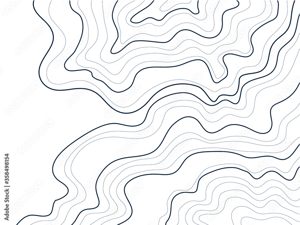 topographic map abstract height lines isolated on white background vector topographic map abstract height lines isolated on white background vector