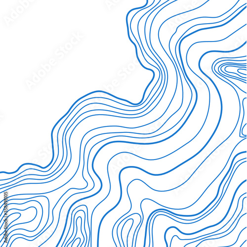 topographic map abstract height lines isolated on white background vector