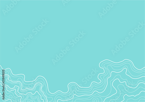 topographic map abstract height lines isolated on a blue background vector illustration