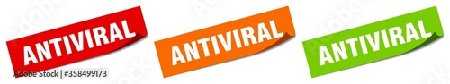 antiviral sticker. antiviral square isolated sign. antiviral label
