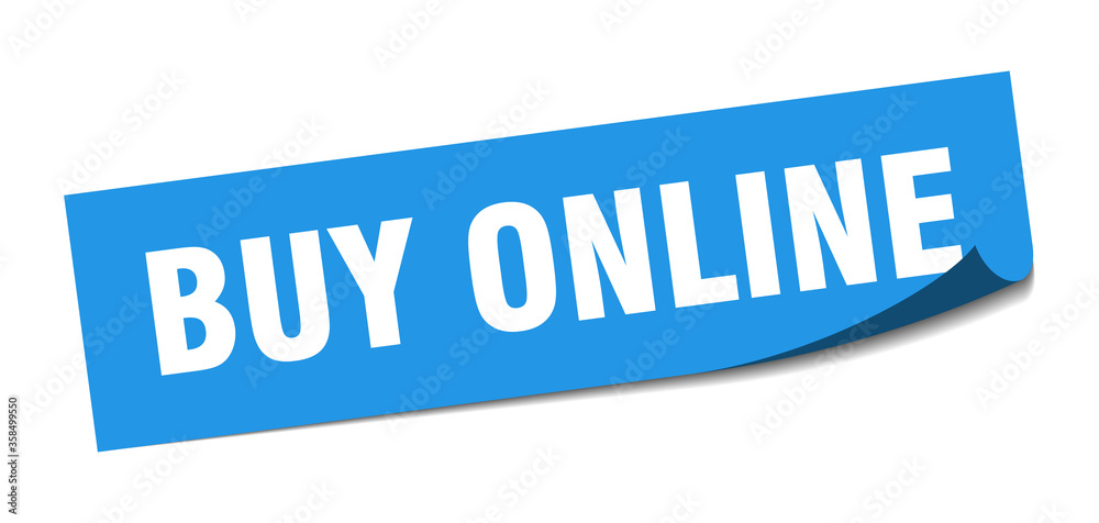 buy online sticker. buy online square isolated sign. buy online label