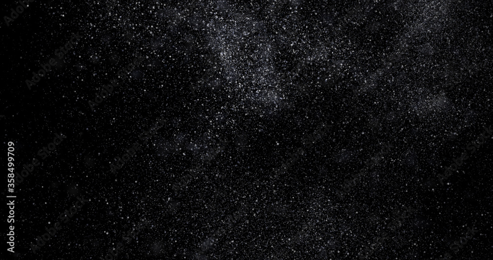 abstract Flying dust particles on a black background abstract Flying dust particles on a black background