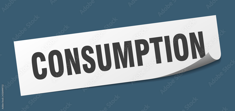 consumption sticker. consumption square isolated sign. consumption label