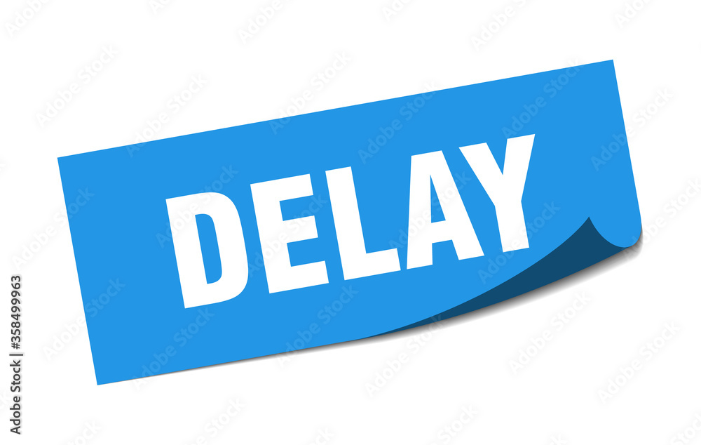 delay sticker. delay square isolated sign. delay label delay sticker. delay square isolated sign. delay label