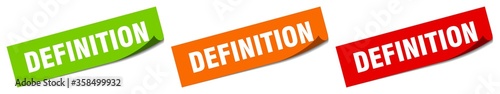 definition sticker. definition square isolated sign. definition label