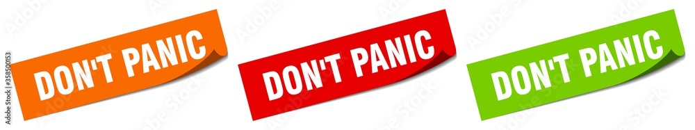 don't panic sticker. don't panic square isolated sign. don't panic label don't panic sticker. don't panic square isolated sign. don't panic label