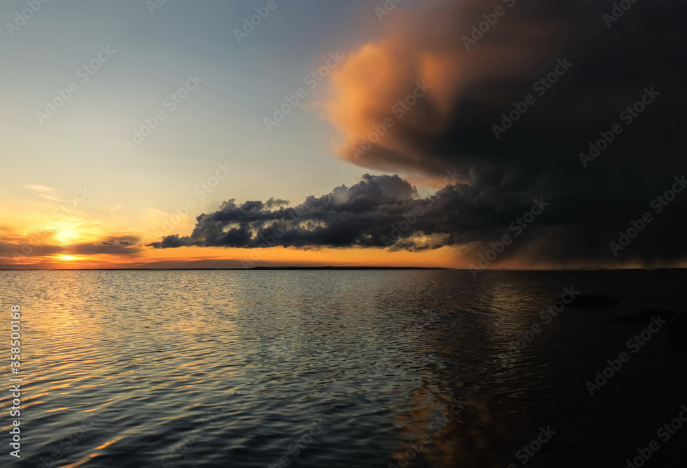 stunningly beautiful sunset view over the Baltic Sea stunningly beautiful sunset view over the Baltic Sea