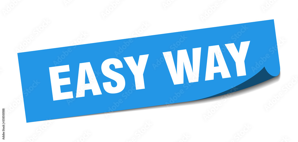 easy way sticker. easy way square isolated sign. easy way label easy way sticker. easy way square isolated sign. easy way label