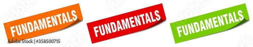 fundamentals sticker. fundamentals square isolated sign. fundamentals label