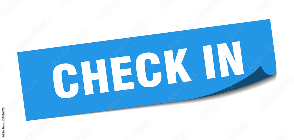 check in sticker. check in square isolated sign. check in label check in sticker. check in square isolated sign. check in label