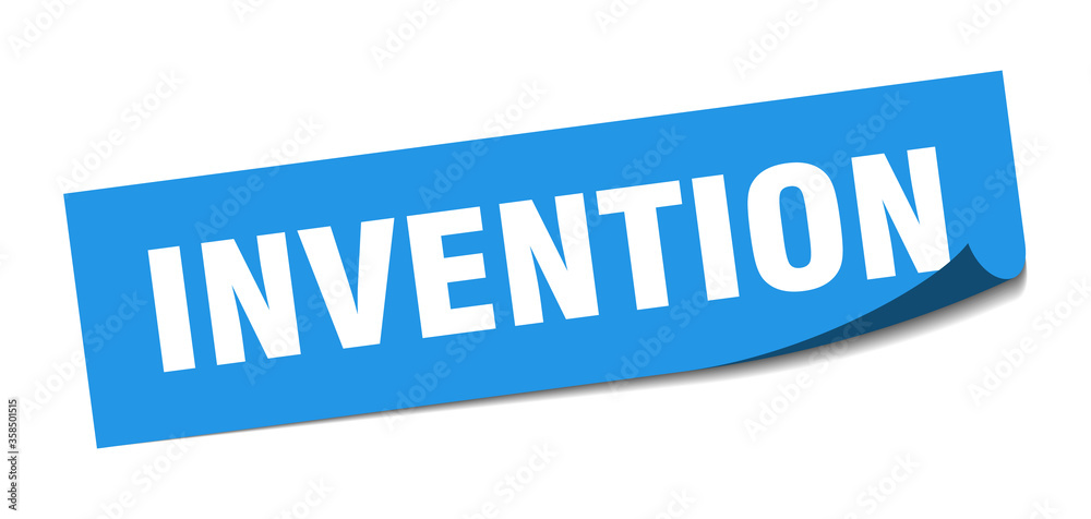 invention sticker. invention square isolated sign. invention label invention sticker. invention square isolated sign. invention label