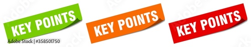 key points sticker. key points square isolated sign. key points label