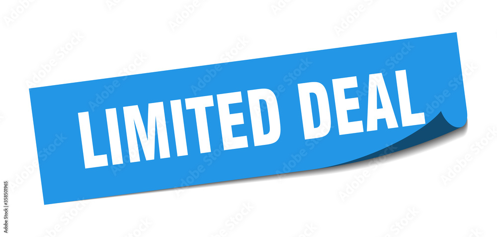 limited deal sticker. limited deal square isolated sign. limited deal label