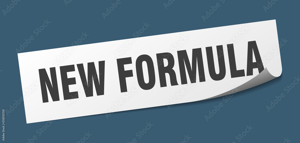new formula sticker. new formula square isolated sign. new formula label