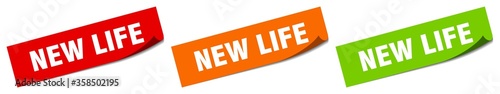 new life sticker. new life square isolated sign. new life label