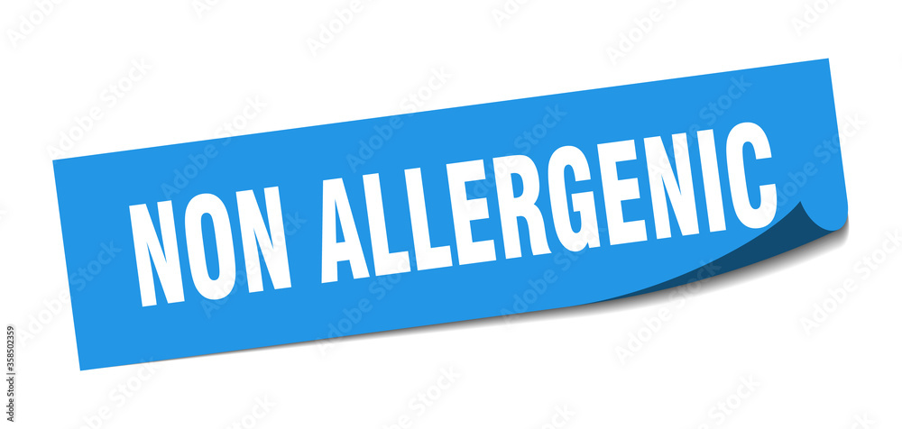 non allergenic sticker. non allergenic square isolated sign. non allergenic label