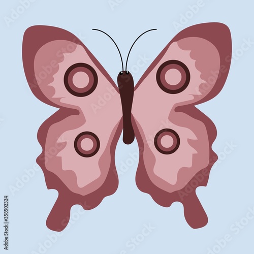 Image of a butterfly on a white background. Vector image, eps 10