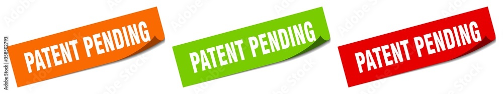 patent pending sticker. patent pending square isolated sign. patent pending label