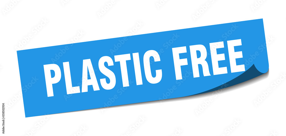 plastic free sticker. plastic free square isolated sign. plastic free label plastic free sticker. plastic free square isolated sign. plastic free label
