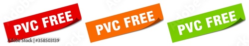pvc free sticker. pvc free square isolated sign. pvc free label