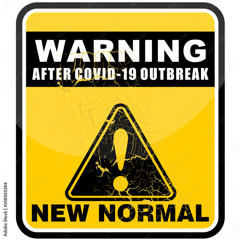 Obraz premium New normal lifestye concept, After the Coronavirus or Covid-19, sticker