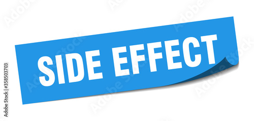 side effect sticker. side effect square isolated sign. side effect label