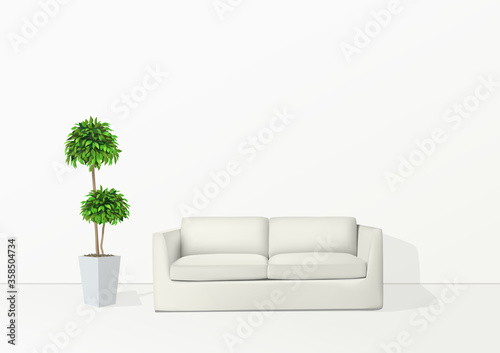観葉植物のあるリビング