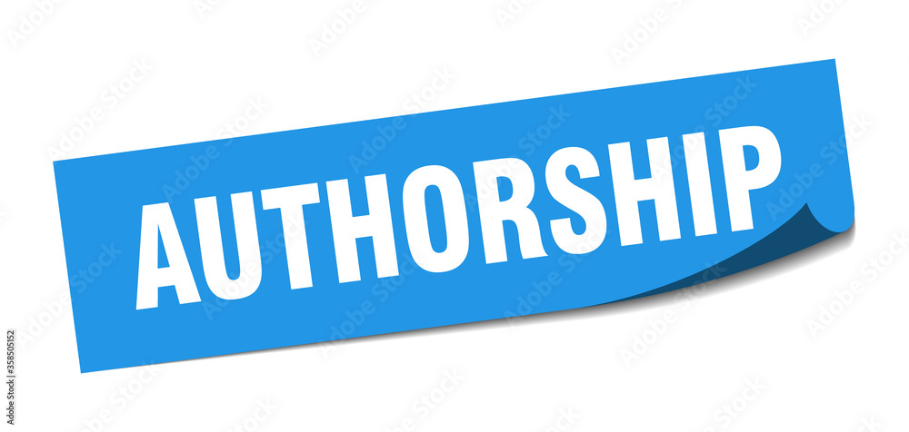 authorship sticker. authorship square isolated sign. authorship label