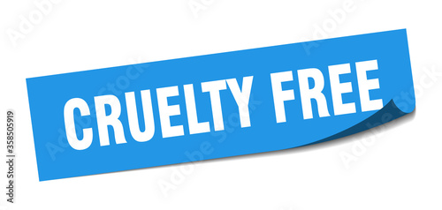 cruelty free sticker. cruelty free square isolated sign. cruelty free label