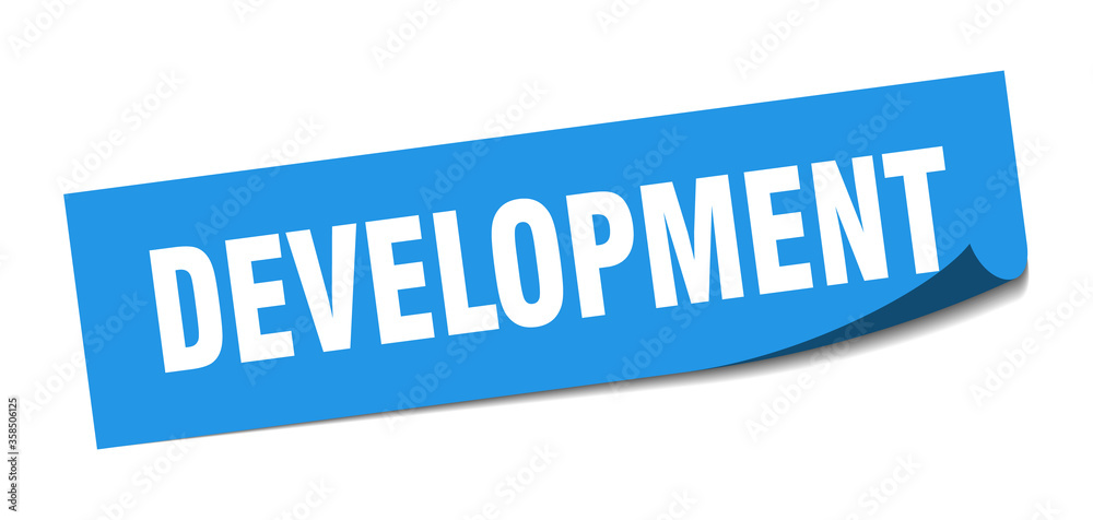 development sticker. development square isolated sign. development label development sticker. development square isolated sign. development label