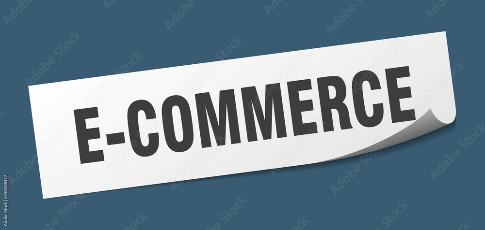 e-commerce sticker. e-commerce square isolated sign. e-commerce label