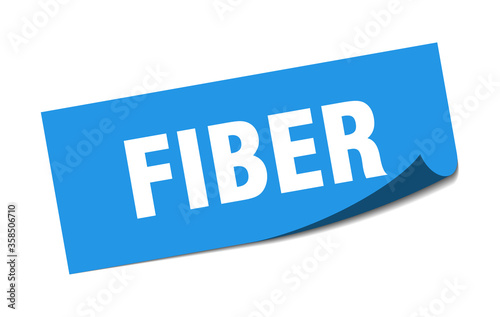fiber sticker. fiber square isolated sign. fiber label