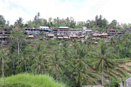 Village et rizières à Bali, Indonésie