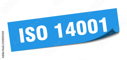 iso 14001 sticker. iso 14001 square isolated sign. iso 14001 label