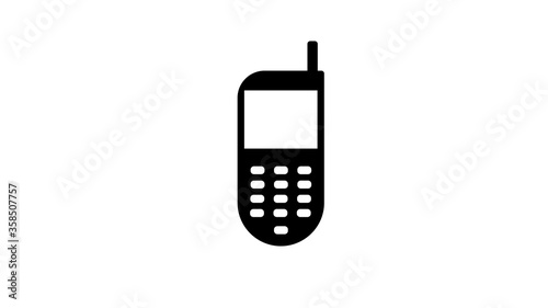 Phone icon in trendy flat style isolated on white background. Telephone symbol