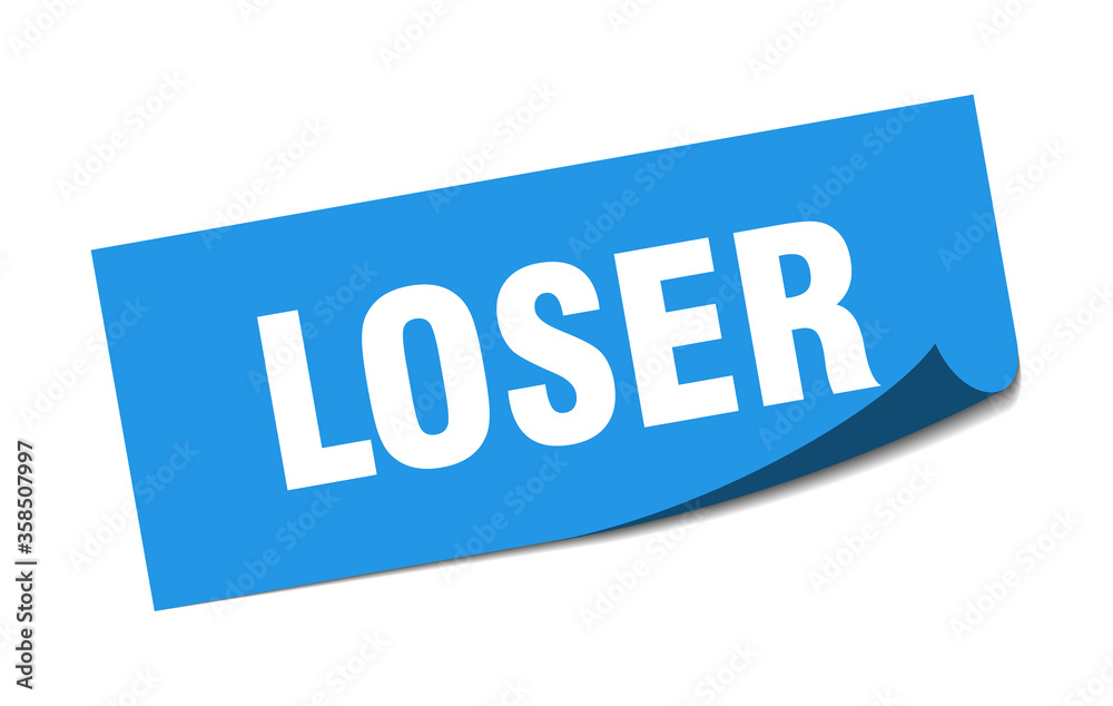 loser sticker. loser square isolated sign. loser label loser sticker. loser square isolated sign. loser label